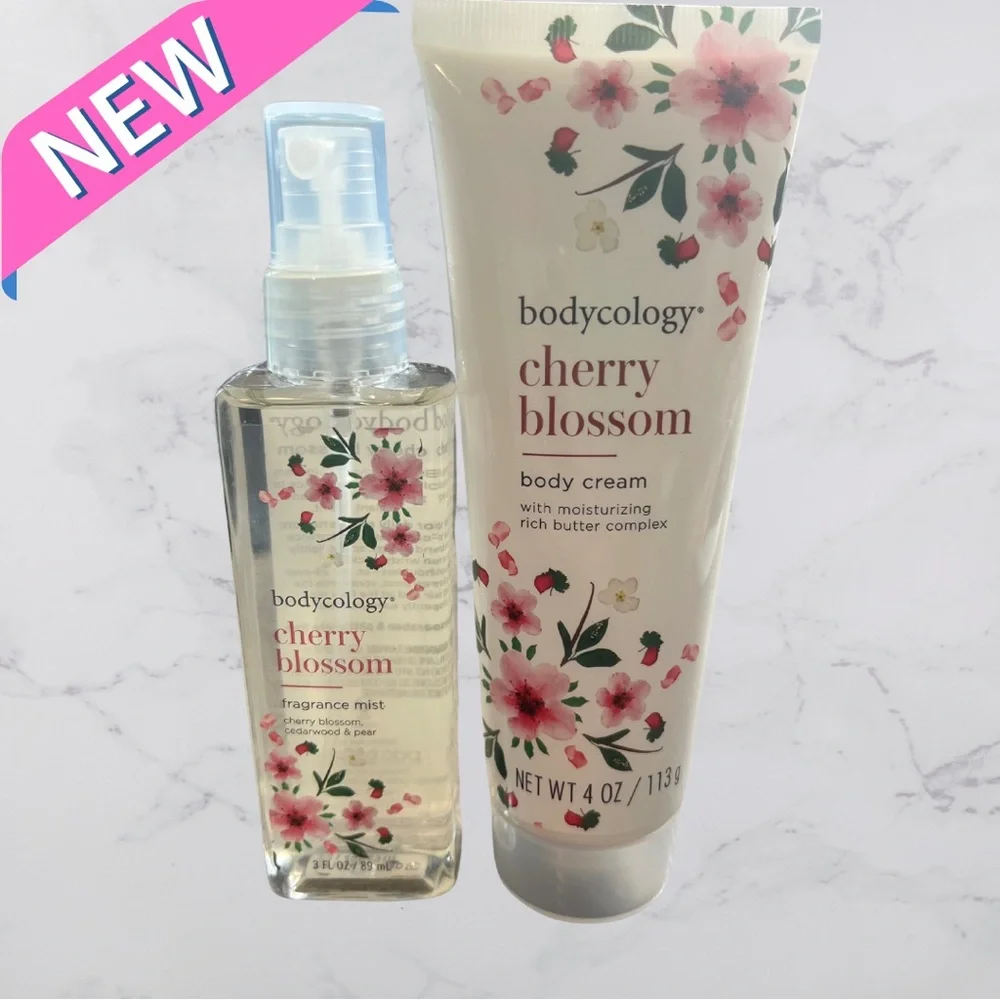 Bodycology Shea, Cocoa &Jojoba oil Body Cream AND Fragance Mist Cherry Blossom. - Picture 1 of 1